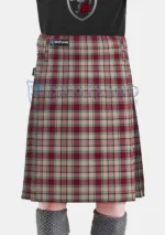 Etive Burgundy Tartan Kilt Front