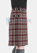 Etive Burgundy Tartan Kilt Right