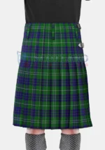 Hamilton Green Hunting Tartan Kilt Back