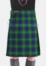 Hamilton Green Hunting Tartan Kilt Front