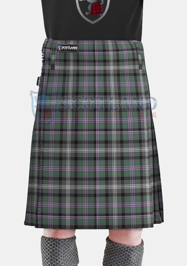 Midnight Thistle Tartan Kilt Front Midnight Thistle Tartan Kilt Front