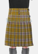 Ailsa Gold Tartan Kilt Back