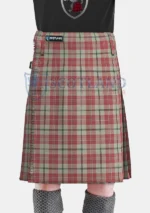Ailsa Pink Tartan Kilt Front