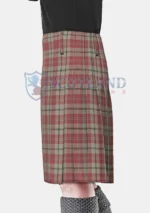 Ailsa Pink Tartan Kilt Left