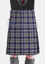 Bannockbane Silver Tartan Kilt Front