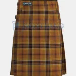 Digital Gold Tartan Kilt Front