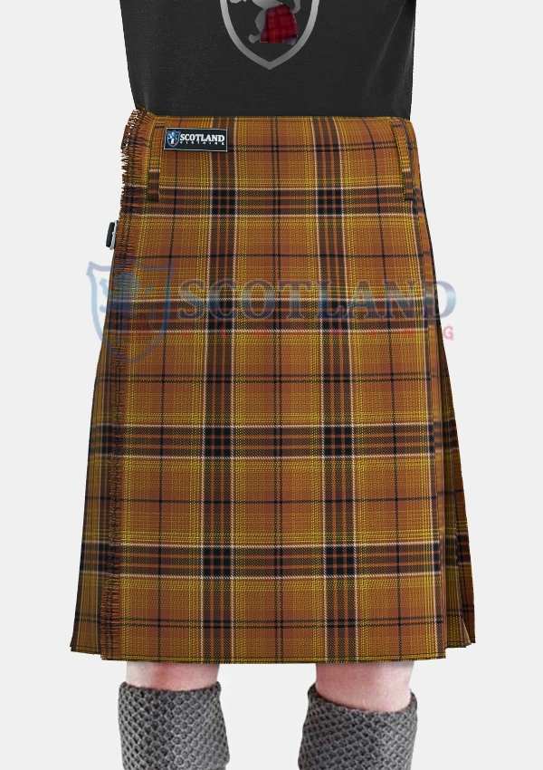 Digital Gold Tartan Kilt Front Digital Gold Tartan Kilt Front