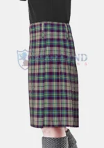 Shiel Purple Tartan Kilt Left