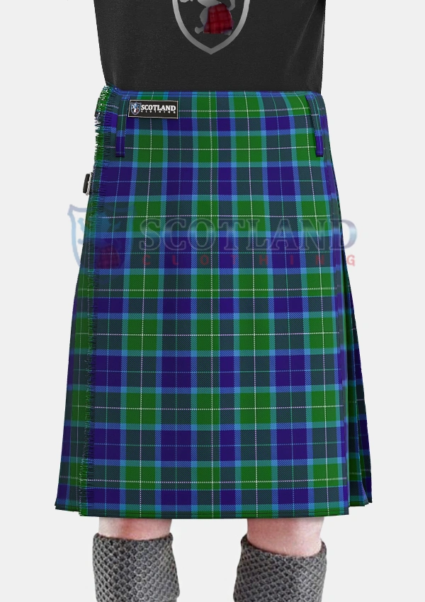 Wallace Blue Tartan Kilt Front Wallace Blue Tartan Kilt Front