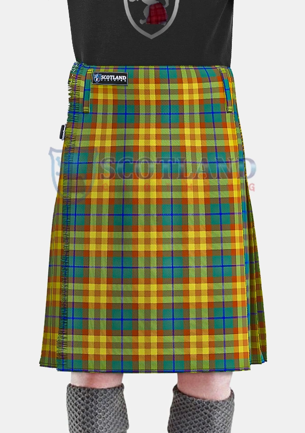 Wild Mustard Dreams Tartan Kilt Front Wild Mustard Dreams Tartan Kilt Front
