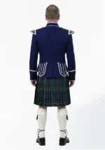 Navy Doublet Kilt Outfit Back