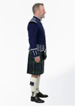 Navy Doublet Kilt Outfit Left Side