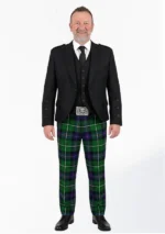 Black Argyle Outfit with Donald Tartan Trouser Front View