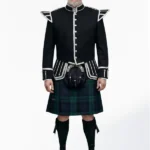 Black Watch Tartan Doublet Kilt Outfit Front