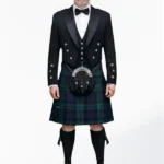 Black Watch Tartan Prince Charlie Kilt Outfit Front