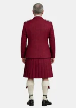 Irish Lambswool Donegal Tweed Brushed Kilt With Irish Lambswool Donegal Tweed Brushed Argyle Jacket Kilt Outfit Back View