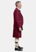 Irish Lambswool Donegal Tweed Brushed Kilt With Irish Lambswool Donegal Tweed Brushed Argyle Jacket Kilt Outfit Right Side View