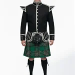 Irish National Tartan Doublet Kilt Outfit Front