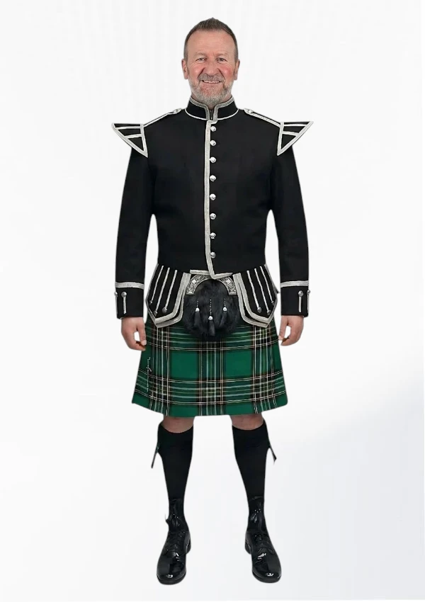 Irish National Tartan Doublet Kilt Outfit Front