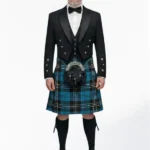 Ramsay Blue Tartan Prince Charlie Kilt Outfit Front