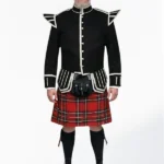 Royal Stewart Tartan Doublet Kilt Outfit Front