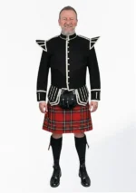 Royal Stewart Tartan Doublet Kilt Outfit Front