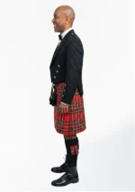 Royal Stewart Tartan Prince Charlie Kilt Outfit Left Side