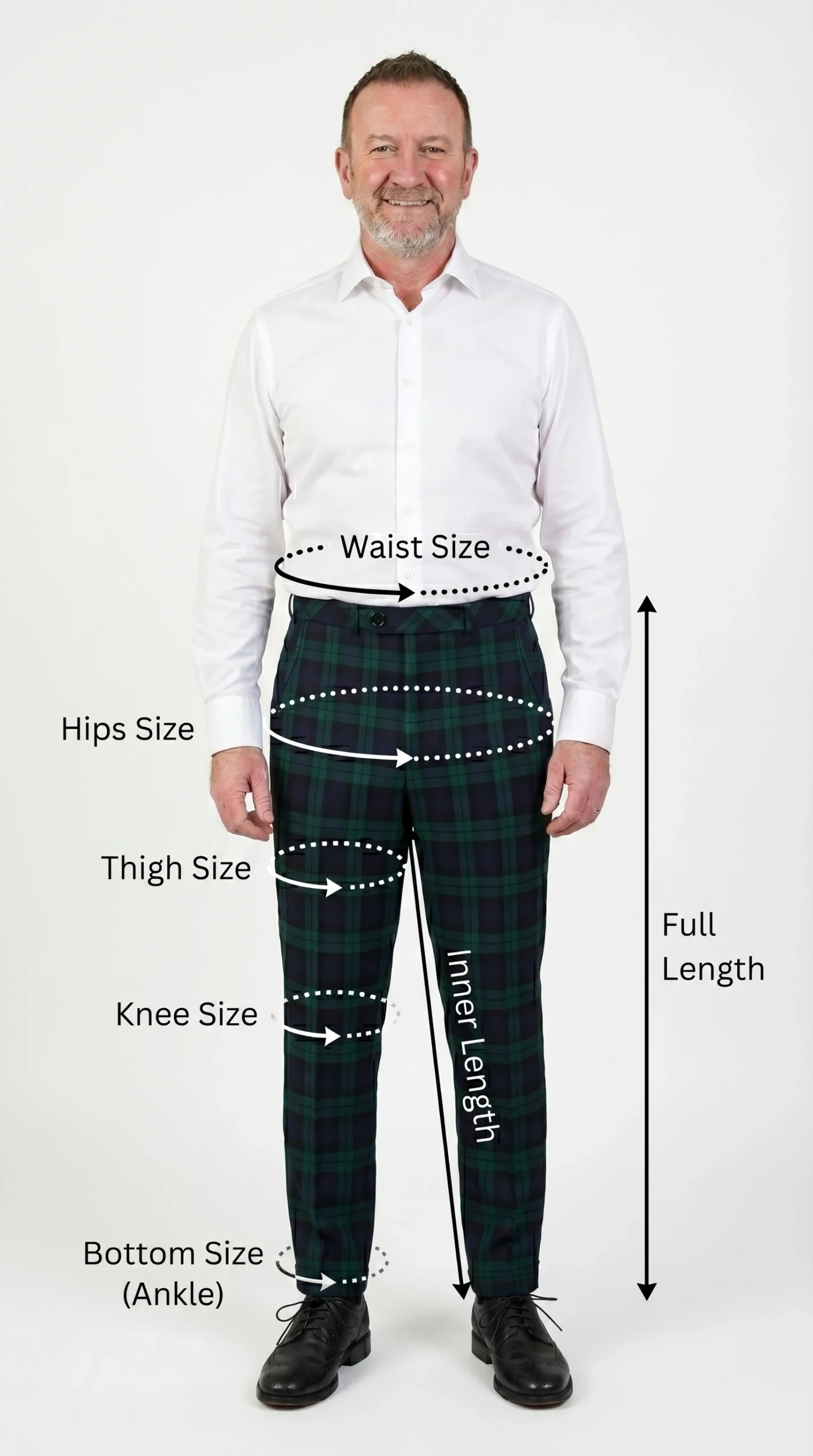 Tartan Trousers Size Guide