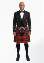 Wallace Tartan Prince Charlie Kilt Outfit Front