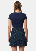Abercrombie & Fitch Douglas Blue Mini Skirt Back View