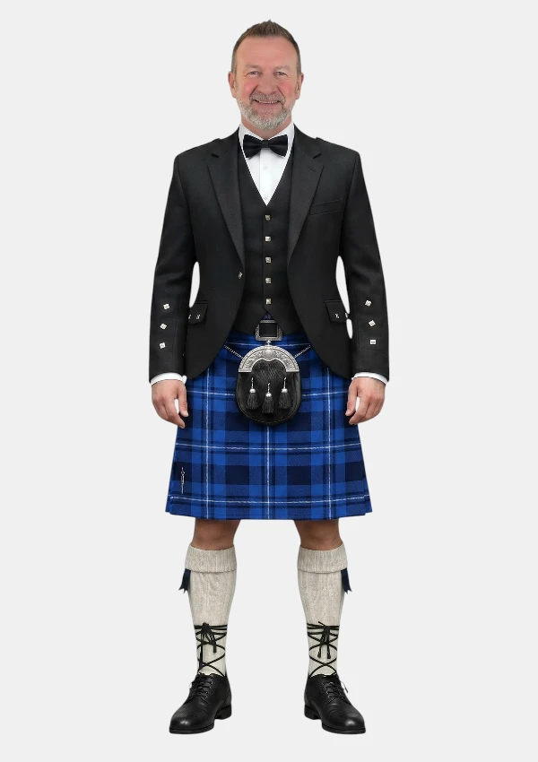 American Patriot Tartan Kilt Outfit Front