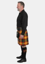 Black Ghillie Shirt Kilt Outfit Left Side View