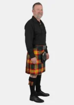 Black Ghillie Shirt Kilt Outfit Right Side View