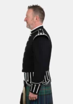 Black Scottish Military Doublet Jacket Left Side View