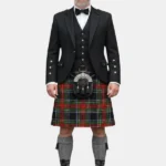 Black Stewart Tartan Kilt Outfit