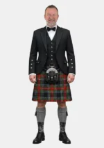 Black Stewart tartan kilt-outfit