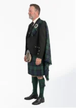 Black Watch Tartan Kilt Outfit With Flash Left Side