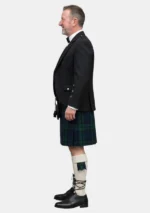 Black Watch Tartan Kilt With Black Argyle Jacket Kilt Outfit Left Side View