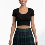 Black Watch Tartan Skirt Front