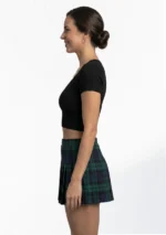 Black Watch Tartan Skirt Left Side