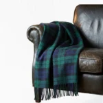 Black Watch Tartan Throw on Sofa