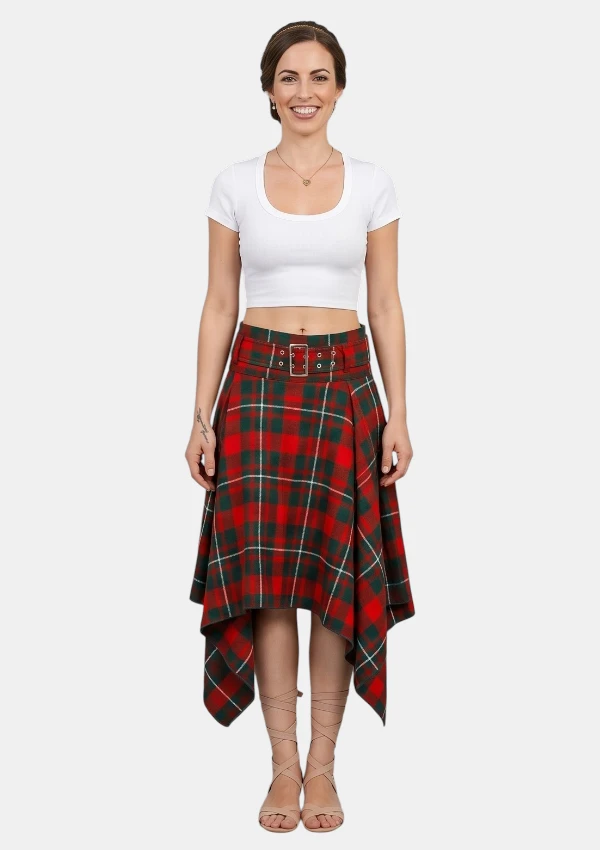 Breeze Layered Macgregor Tartan Skirt Front View