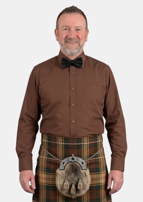 Brown Dress Shirt Front View