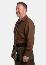 Brown Jacobite Ghillie Shirt Left Side View