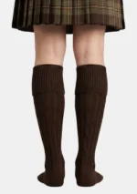 Brown Kilt Socks Back View