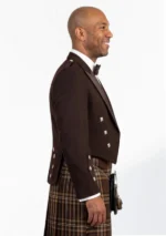 Brown Prince Charlie Kilt Jacket with Vest Right Side View