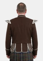Brown Scottish Military Doublet Jacket Back View