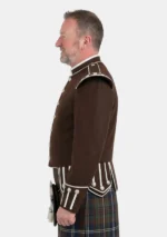 Brown Scottish Military Doublet Jacket Left Side View