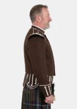Brown Scottish Military Doublet Jacket Right Side View