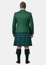 Campbell Tartan Kilt And Kelly Green Argyle Jacket Kilt Outfit Back View